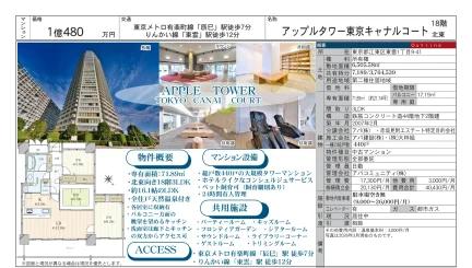 アップルタワー東京キャナルコート 18号 0