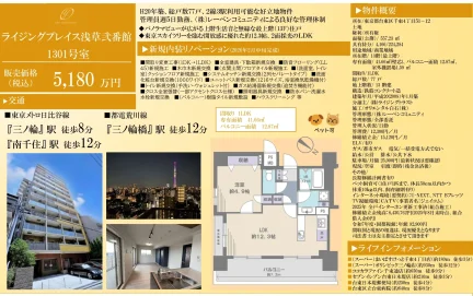ライジングプレイス浅草弐番館 1301号 0