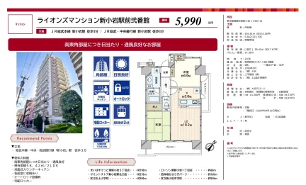 ライオンズマンション新小岩駅前弐番館 9階 0