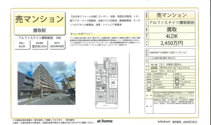 アルファステイツ鷹取駅前 508号 0