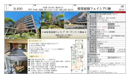 桜堤庭園フェイシアG棟 2号 0