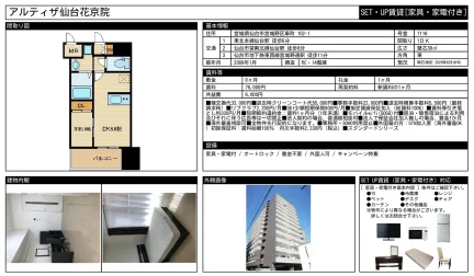 アルティザ仙台花京院 1116号 0