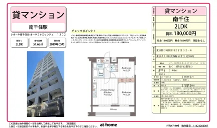 Modern 2LDK Condo Near Station in Kiyokawa 0