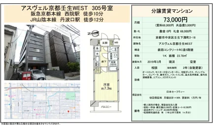 アスヴェル京都壬生WEST 305号 0