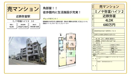 ミノヤ弥富ハイツ2 3-3号 0