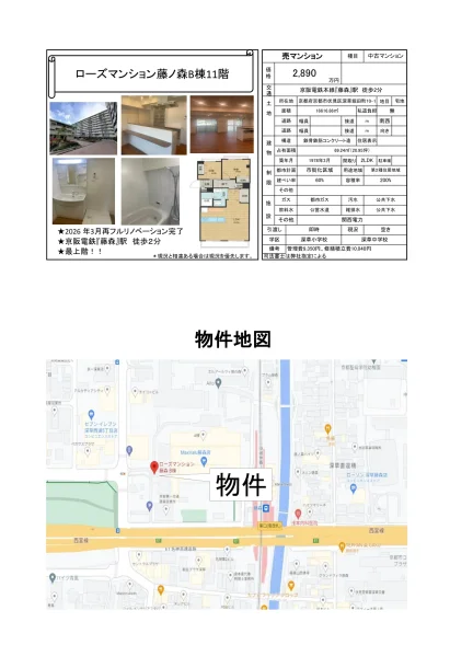 ローズマンション藤ノ森B棟 11号 0