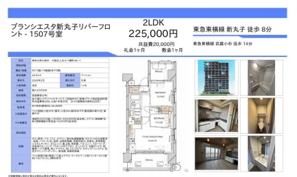 ブランシエスタ新丸子リバーフロ 1507号 0