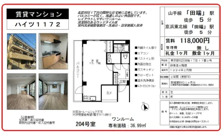 ハイツ 1172 204号 0