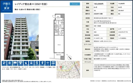 伊藤忠レジディア恵比寿 II (0501号室) 0501号 0