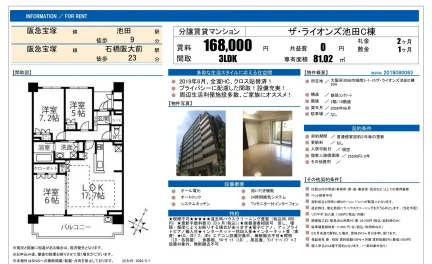 ザ・ライオンズ池田C棟 204号 0
