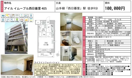 アイルイムーブル西日暮里 405 405号 0