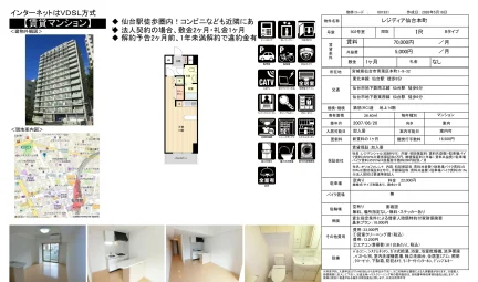 レジディア仙台本町 502号 0
