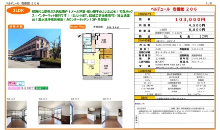 ベルデュール 壱番館 206 206号 0