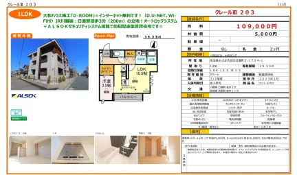 セジュールオッツ 203号 0