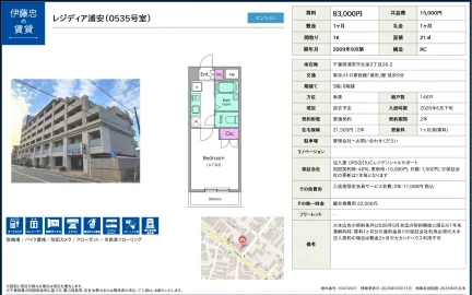 伊藤忠 レジディア浦安 (0535号室) 0535号 0