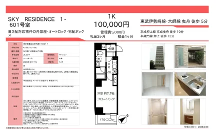SKY RESIDENCE 1- 601号 0