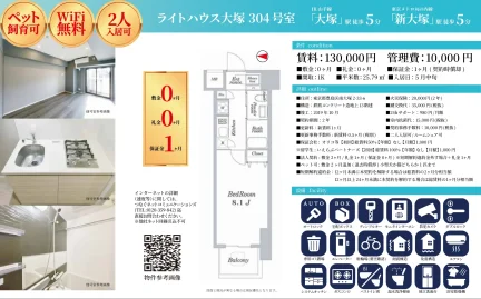 ライトハウス大塚 304号室 304号 0