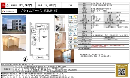 プライムアーバン恵比寿 601 601 0
