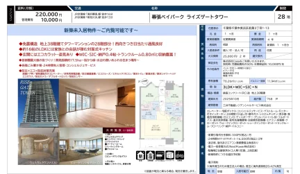 幕張ベイパーク ライズゲートタワー 28階 0