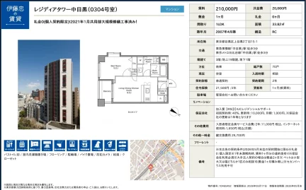 伊藤忠レジディアタワー中目黒 0304号 0