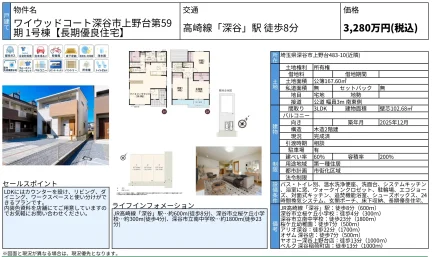 ワイウッドコート深谷市上野台第59 期 1号棟 1号 0