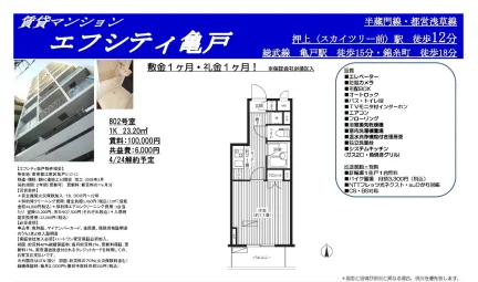 エフシティ亀戸 802号 0