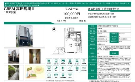 CREAL高田馬場 II 103号 0