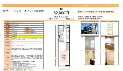 リブリ・ジョリーメゾン 302号 0