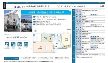 ラ・クラッセ札幌ステーションフロント Ⅱ 11号 0