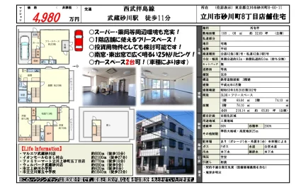 立川市砂川町8丁目店舗住宅 0