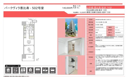 パークヴィラ恵比寿 502号室 502号 0