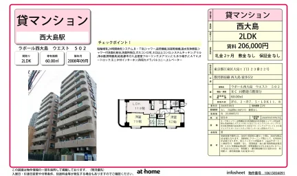 2LDK Condo Near Station in Ojima 0