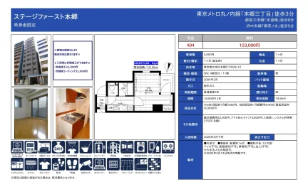 ステージファースト本郷 1404号 0
