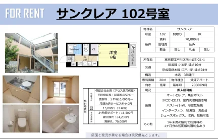 サンクレア 102号 0