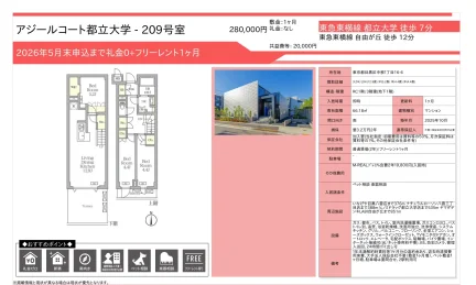 アジールコート都立大学 209号室 209号 0