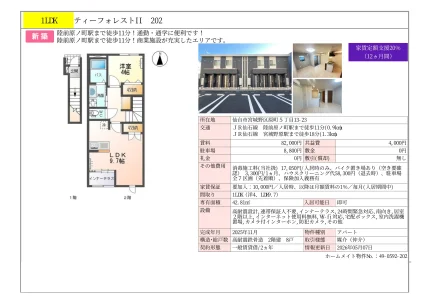ティーフォレストII 202号 0