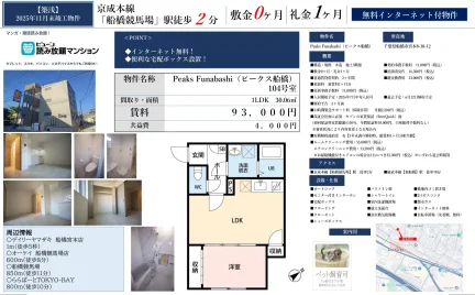 ピークス船橋 104号 0