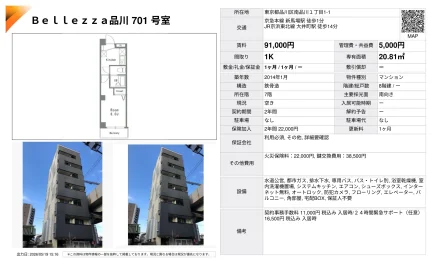 ベレッツァ品川 701号 0
