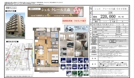 シェルクレール大森 503号 0