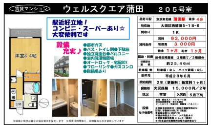 ウェルスクエア蒲田 205号 0