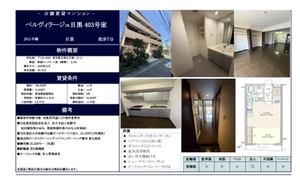 ベルヴィラージュ目黒 403号 0