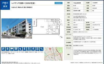 伊藤忠レジディア目黒Ⅱ 0202号 0
