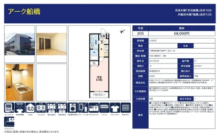 アーク船橋 205号 0