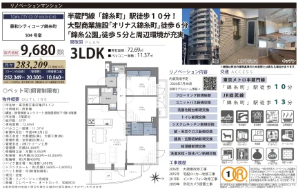 藤和シティコープ錦糸町 504号 0