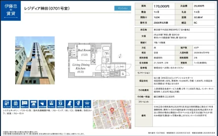伊藤忠レジディア神田 0701号 0
