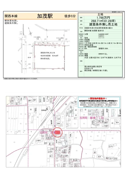Land Near Station in Kamocho ekihigashi 0