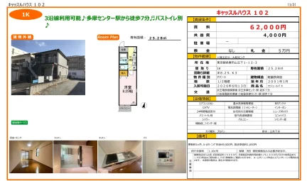 キャッスルハウス 102 102号 0