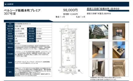 ベルシード板橋本町プレミア 307号 0