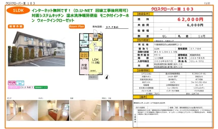 セジュール モナリエ 103号 0