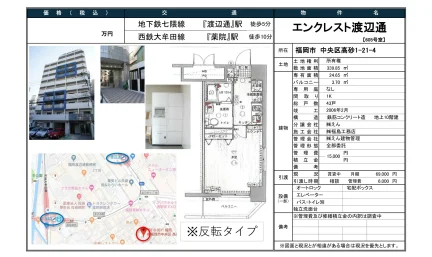 エンクレスト渡辺通 605号 0